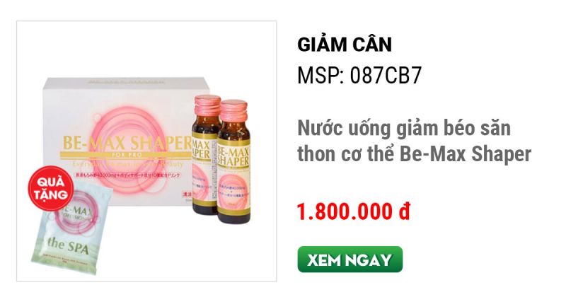 Nước uống giảm béo săn thon cơ thể Be-Max Shaper