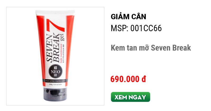 Kem tan mỡ Seven Break