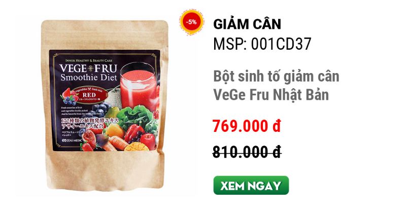 Bột sinh tố giảm cân VeGe Fru Nhật Bản