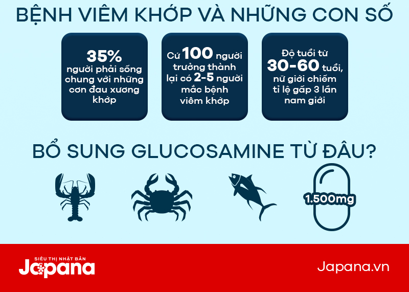 [Infographic] Glucosamine thành phần “vàng” đánh tan đau nhức xương khớp