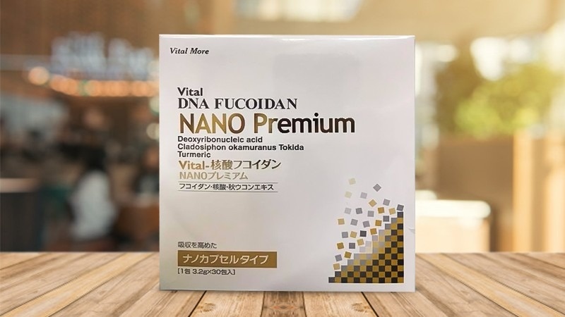 Thực phẩm hỗ trợ điều trị ung thư Vital DNA Fucoidan Nano Premium 30 gói.