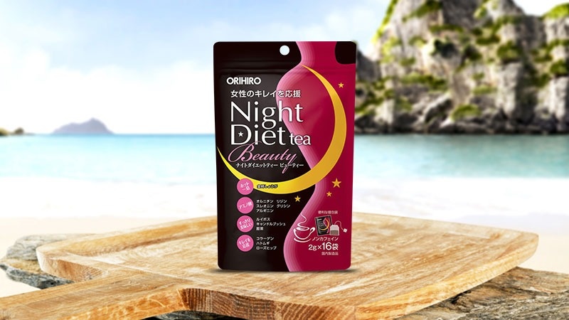 Trà giảm cân làm đẹp da ban đêm Orihiro Night Diet Tea Beauty (16 gói x 2g).