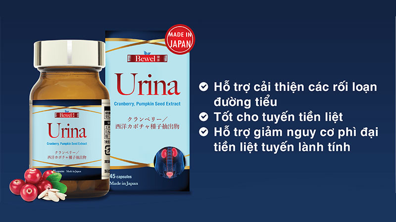 Viên uống hỗ trợ tuyến tiền liệt Waki Bewel Urina 45 viên