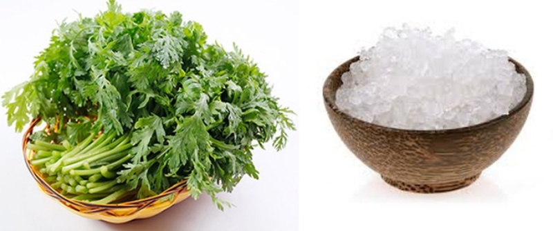 Cách chữa khớp với ngải cứu và muối