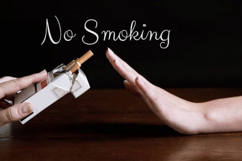 Ngừng hoàn toàn việc hút thuốc lá hoặc thuốc lào.