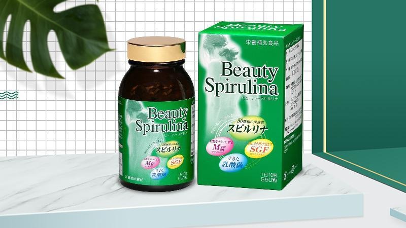 Tảo xoắn Japan Algae Beauty Spirulina 550 viên