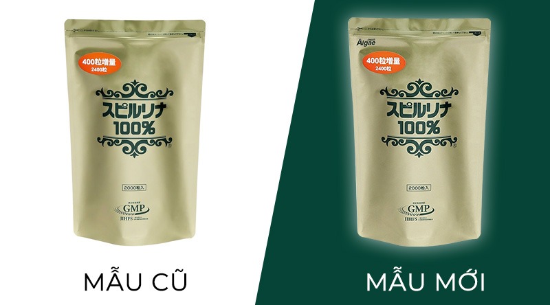 tảo xoắn Spirulina Japan Algae 2400 viên