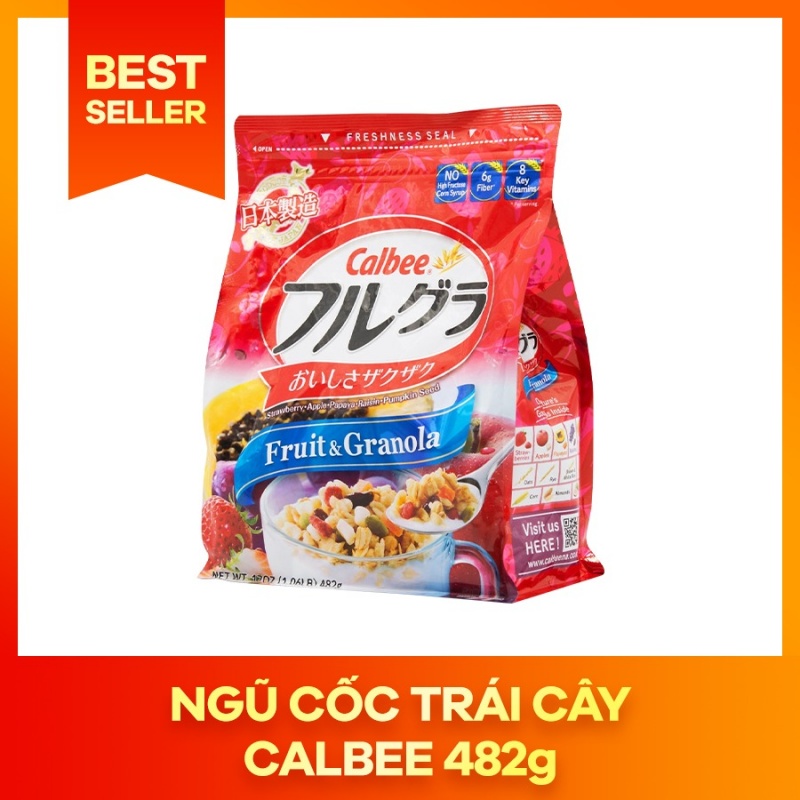 NGŨ CỐC TRÁI CÂY CALBEE 482G
