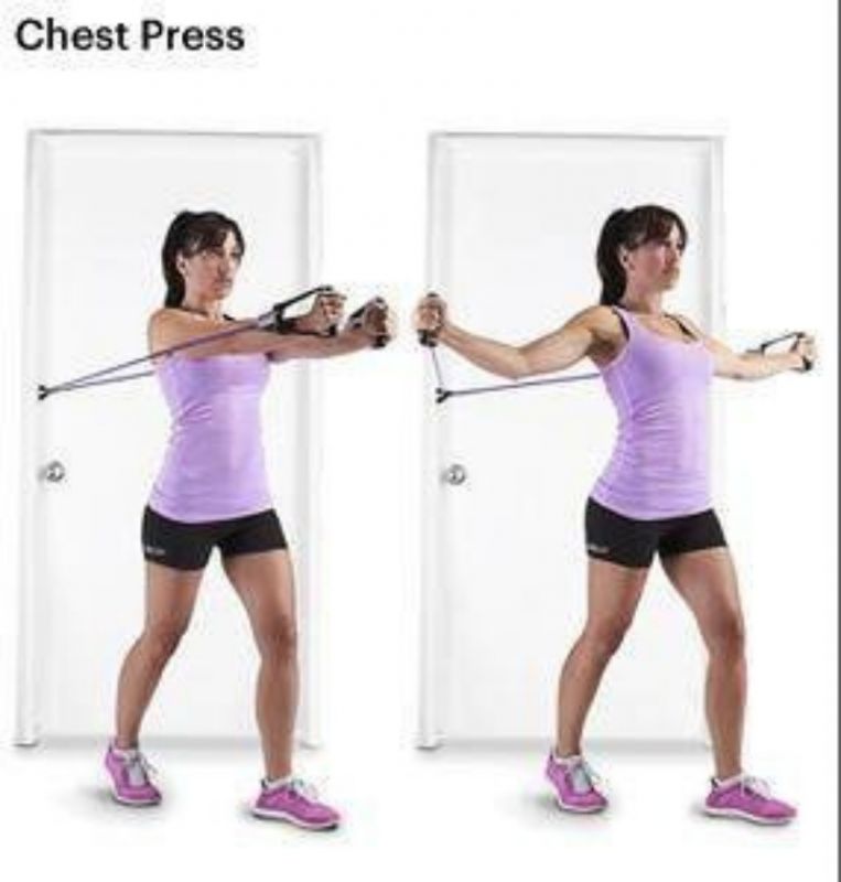 Ép ngực với dây Resistance Band