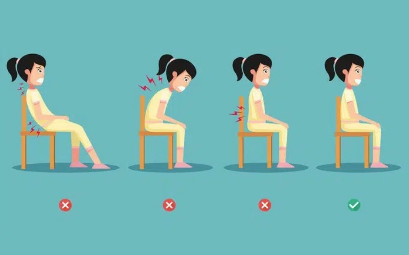 Sửa các tư thế sai để giảm áp lực lên đĩa đệm