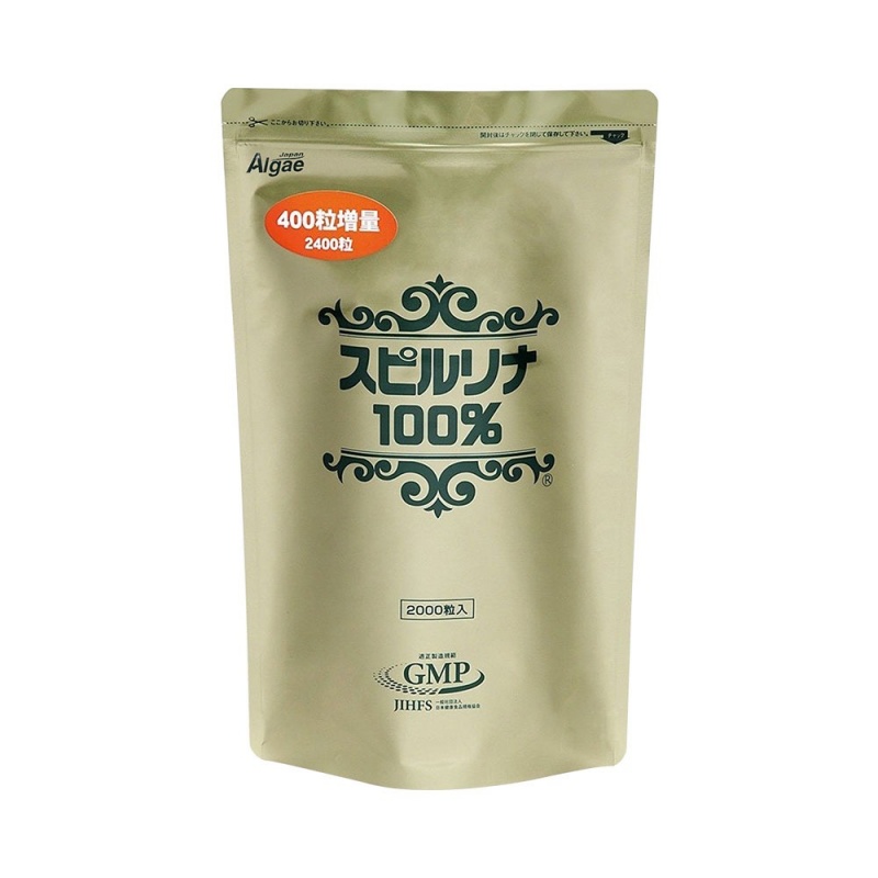 tảo xoắn Nhật Bản 2400 viên Spirulina Japan Algae