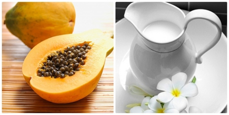 Tắm trắng bằng mặt nạ đu đủ sữa tươi