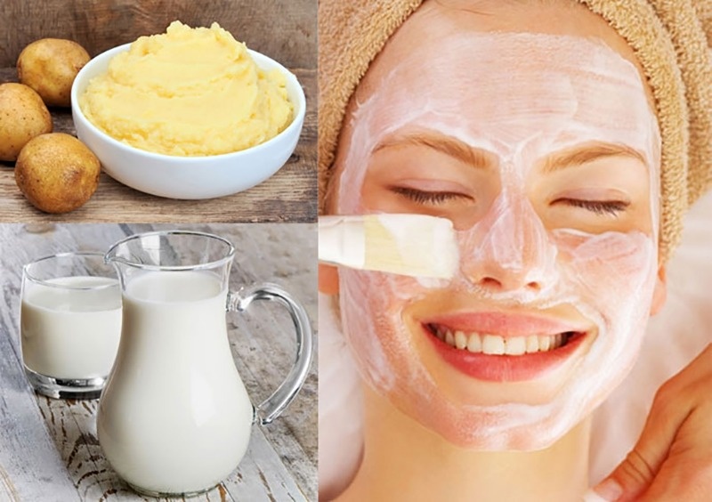 Làm trắng da bằng khoai tây và sữa tươi
