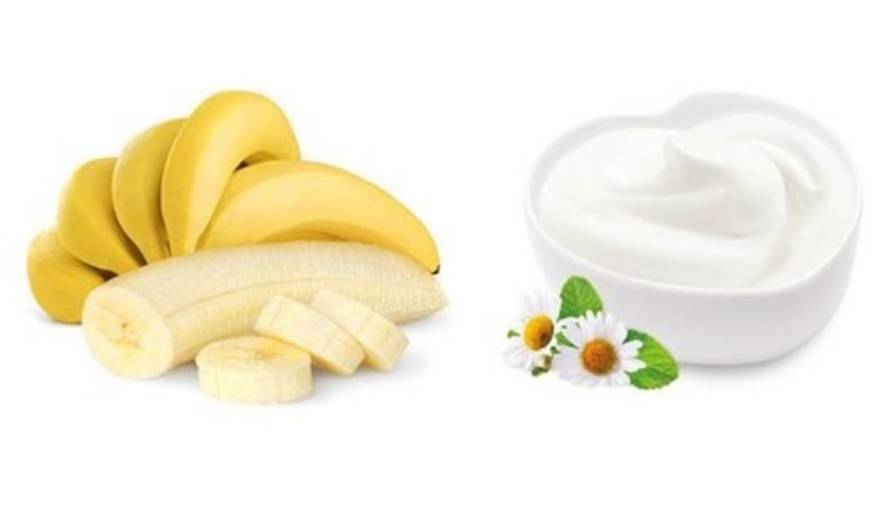 Da khô nên đắp mặt nạ gì – chuối và sữa chua