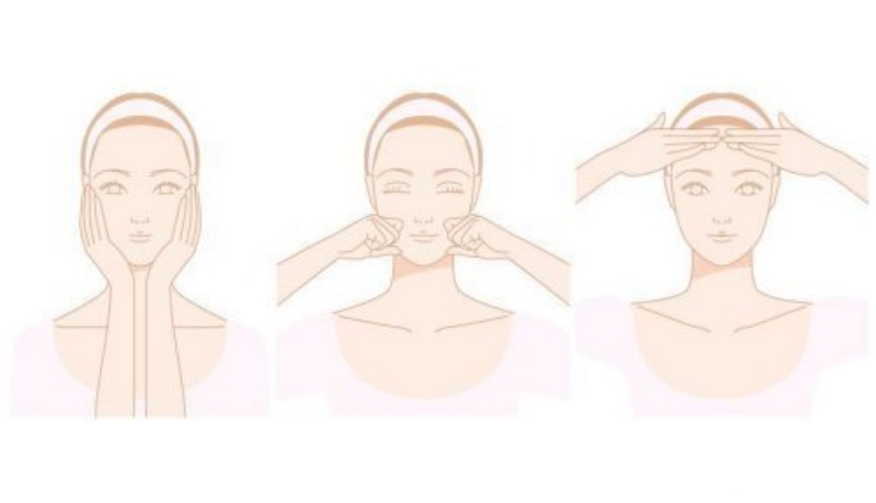 Cách massage đàn hồi da săn chắc cho tuổi 20 vùng trán