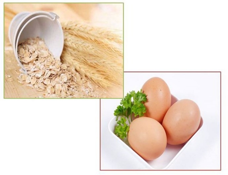 Trị mụn viêm ở tuổi 30 bằng trứng gà và bột yến mạch