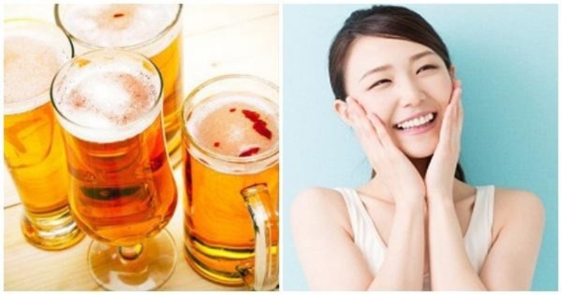 Se khít lỗ chân lông sau khi nặn mụn với bia