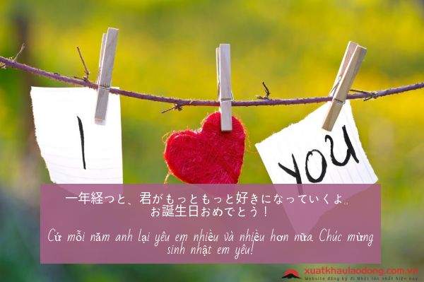 chúc sinh nhật người yêu, bạn gái bằng tiếng nhật