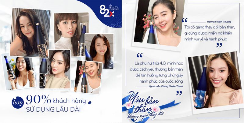 Nước uống 82x Collagen Placenta nhận được sự yêu mến của các KOLs, người nổi tiếng
