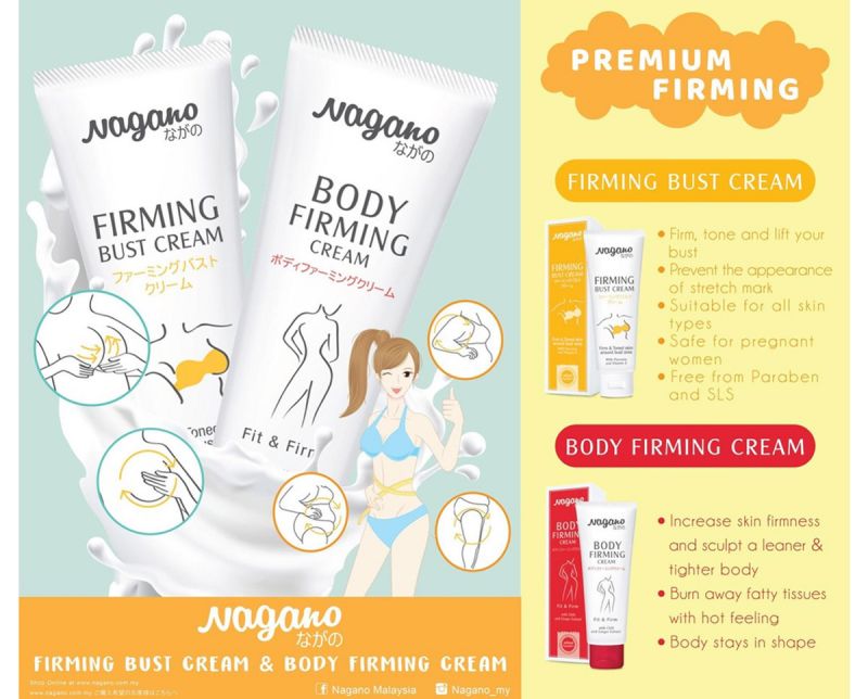 Kem nâng nở ngực Nagano có thành phần chính Sâm tố nữ và Vitamin E