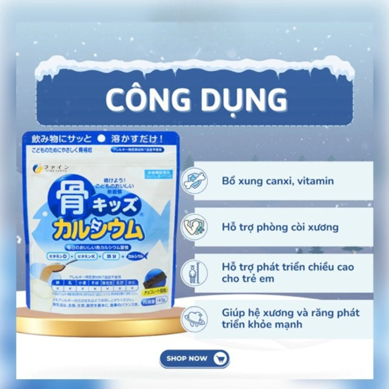 Bột canxi cá tuyết Fine Japan