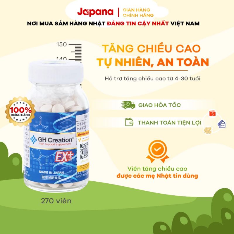 Viên uống tăng chiều cao GH Creation EX+
