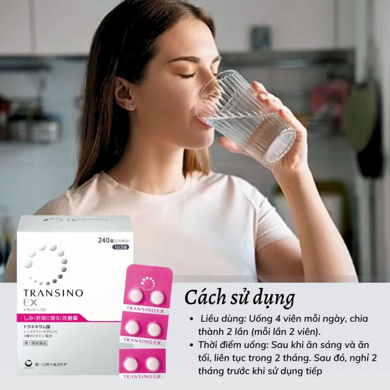 Cách sử dụng Transino EX 240 viên