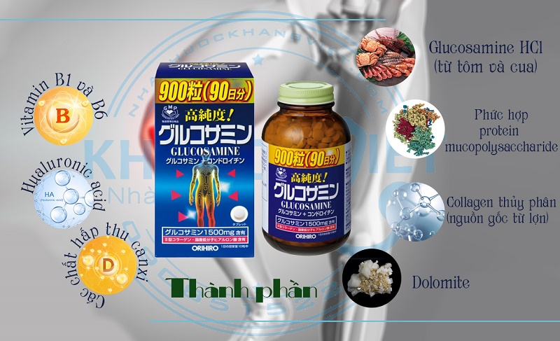 Viên uống bổ xương khớp Glucosamine Orihiro 900 viên