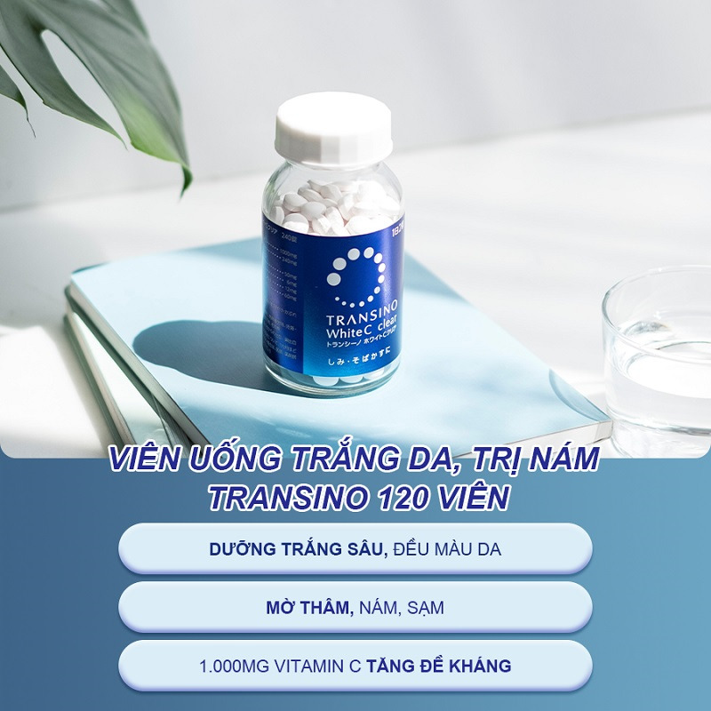 Viên uống Transino White C Clear 120 viên 