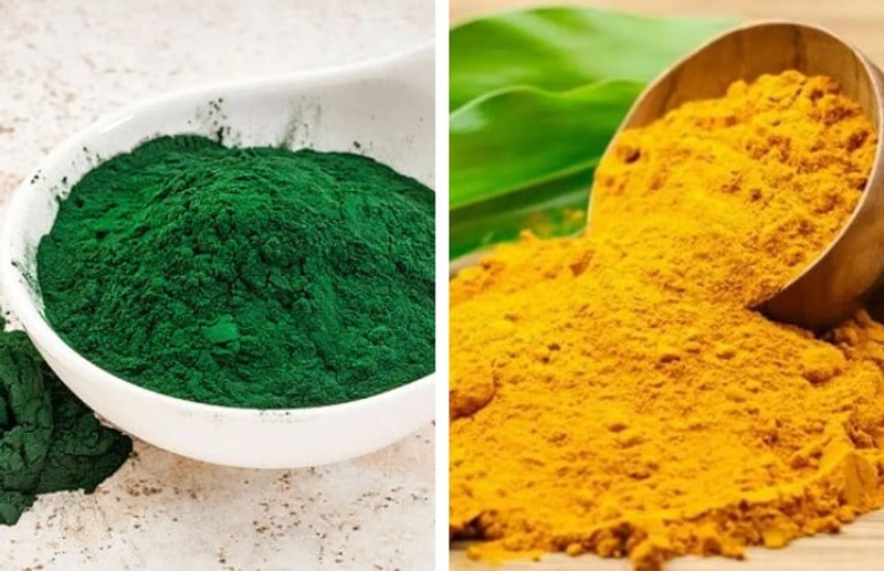 Mặt nạ tảo xoắn tinh bột nghệ
