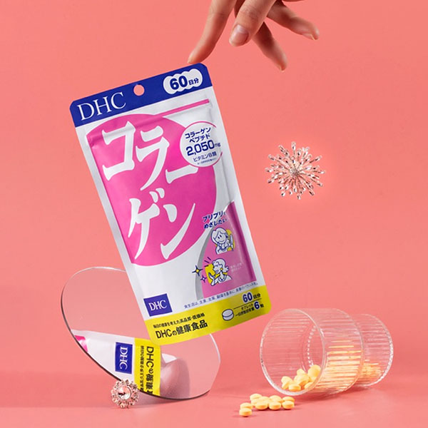 Cải thiện tình trạng da nhờ viên uống collagen DHC. Ảnh: Internet