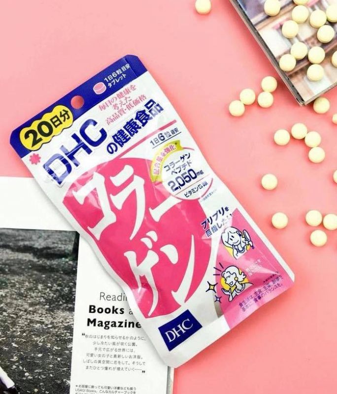 Cần uống viên collagen DHC đúng cách. Ảnh: Internet