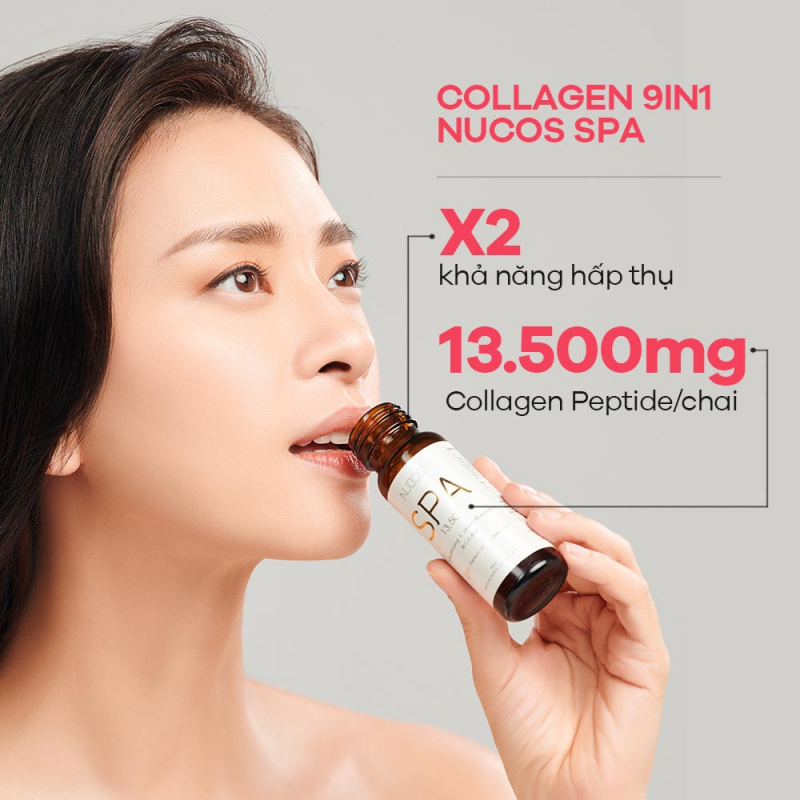 Nước uống Collagen Nucos Spa 13,500mg nhân đôi khả năng hấp thụ