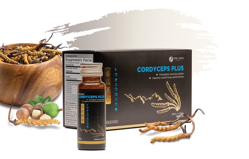 Nước uống đông trùng hạ thảo Fine Japan Cordyceps Plus (Hộp 10 chai x 50ml)