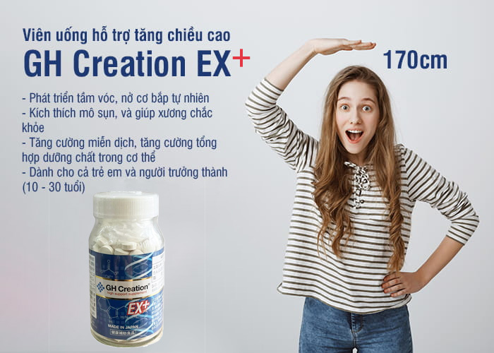 Để tăng chiều cao hiệu quả, bạn nên sử dụng viên uống GH Creation theo liệu trình kéo dài trong 3 tháng, sau đó nghỉ ngơi trong khoảng thời gian 1 tháng