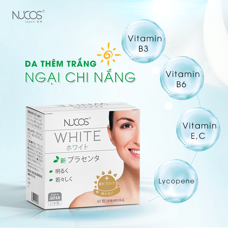 Viên uống trắng da, giảm thâm nám Nucos White