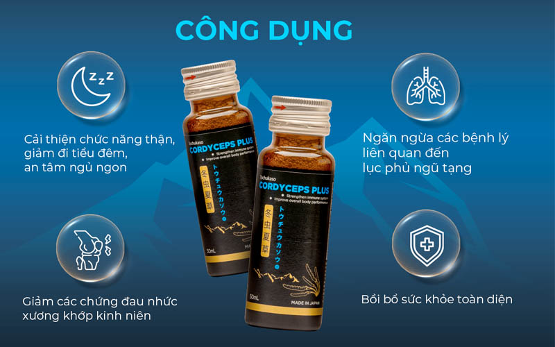 nước uống đông trùng hạ thảo nhật bản
