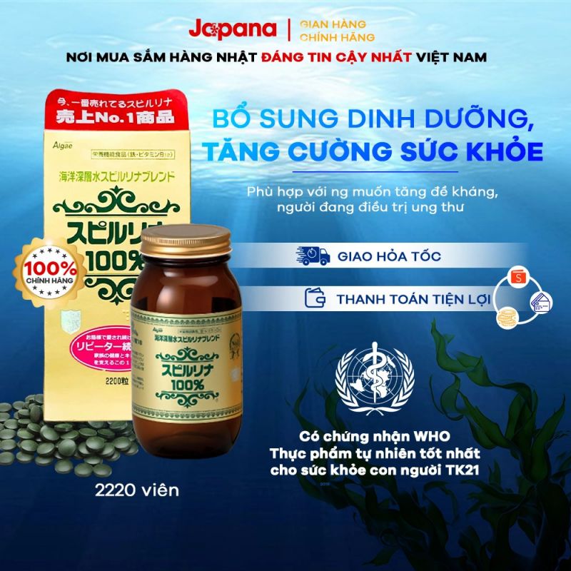 Tảo xoắn Spirulina Japan Algae