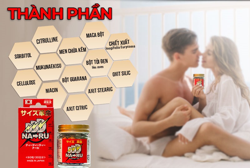 Thành phần của viên uống Naru được chiết xuất từ các dược liệu tự nhiên an toàn cho người dùng
