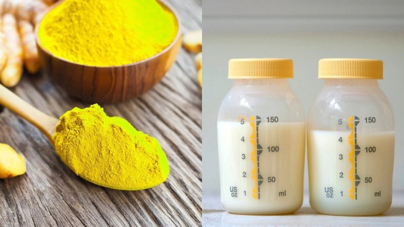 Trị nám sau sinh bằng sữa mẹ bằng cách kết hợp nghệ và sữa mẹ