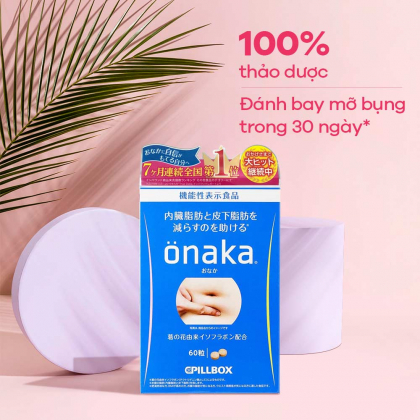 Viên uống giảm mỡ bụng Viên uống Pillbox Onaka. Ảnh: Internet