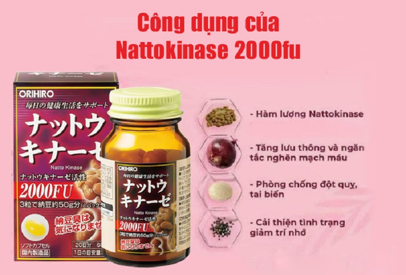 Review viên uống chống đột quỵ Nattokinase 2000fu Orihiro Nhật Bản