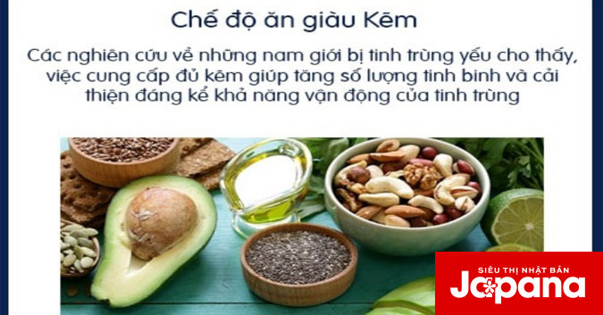 Nam giới bị yếu tinh trùng cần có chế độ ăn như thế nào?
