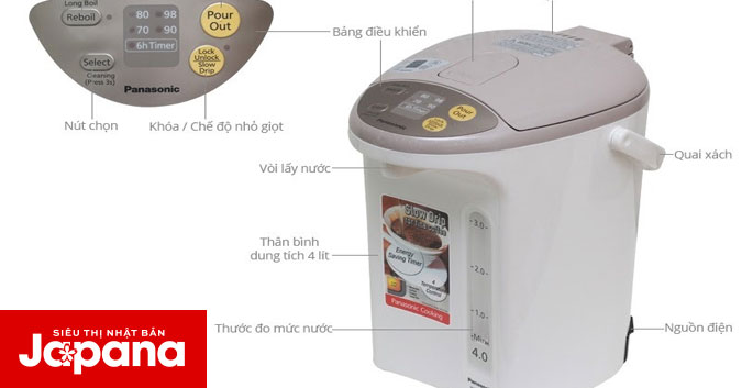Bình thủy Panasonic EG4000 - Sự lựa chọn lý tưởng cho cả gia đình
