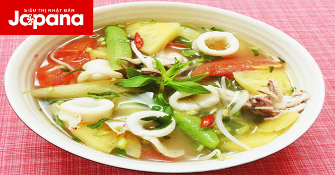 Giảm cân với món canh chua hải sản tươi mát thơm ngon