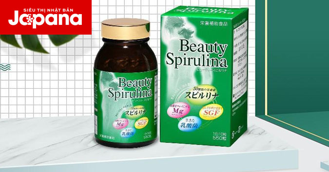 Hướng dẫn uống tảo xoắn Japan Algae Beauty Spirulina 550 viên