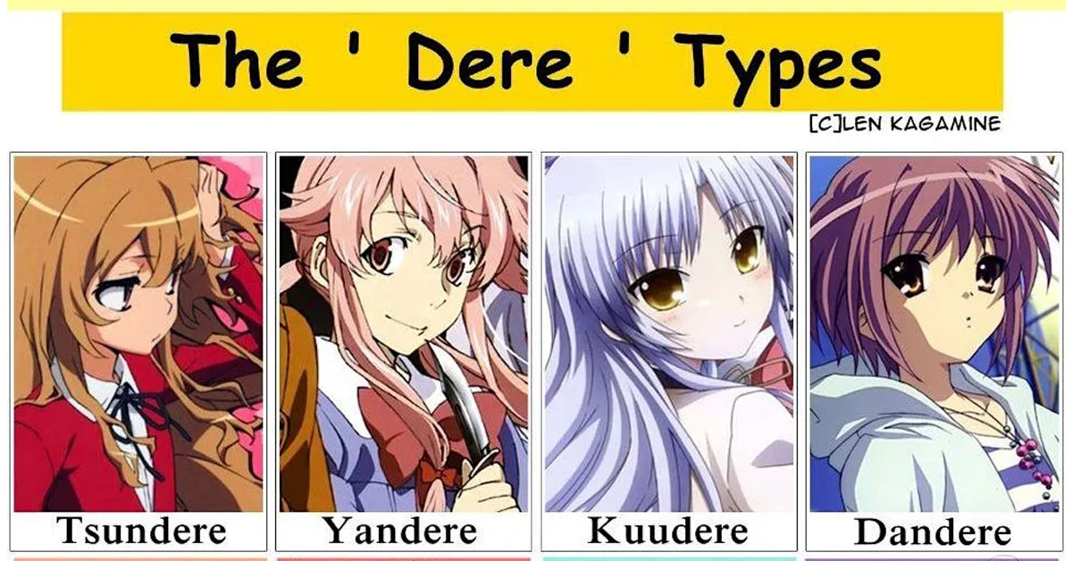 Yandere, Kuudere, Tsundere, Dandere là gì? Cách nhận diện từng tính cách