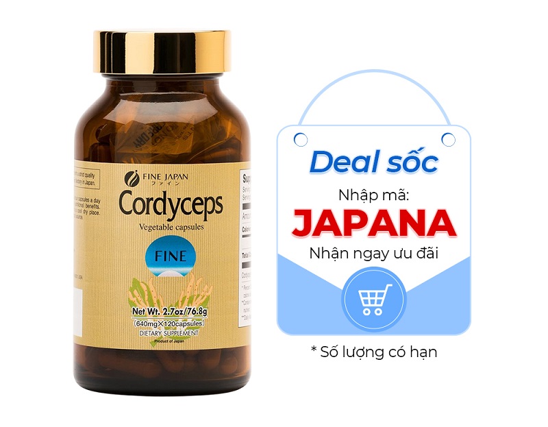 Review viên uống đông trùng hạ thảo Nhật Bản Cordyceps Fine Japan