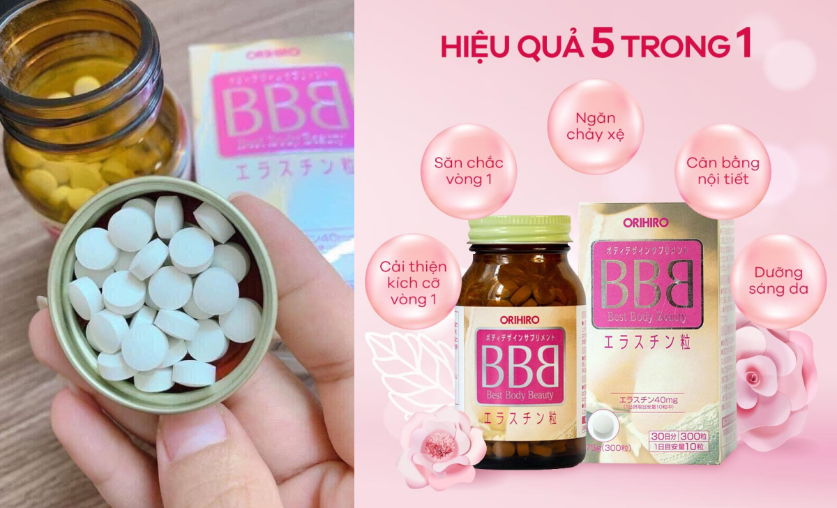 Cách sử dụng viên uống hỗ trợ nở ngực Orihiro BBB Nhật Bản