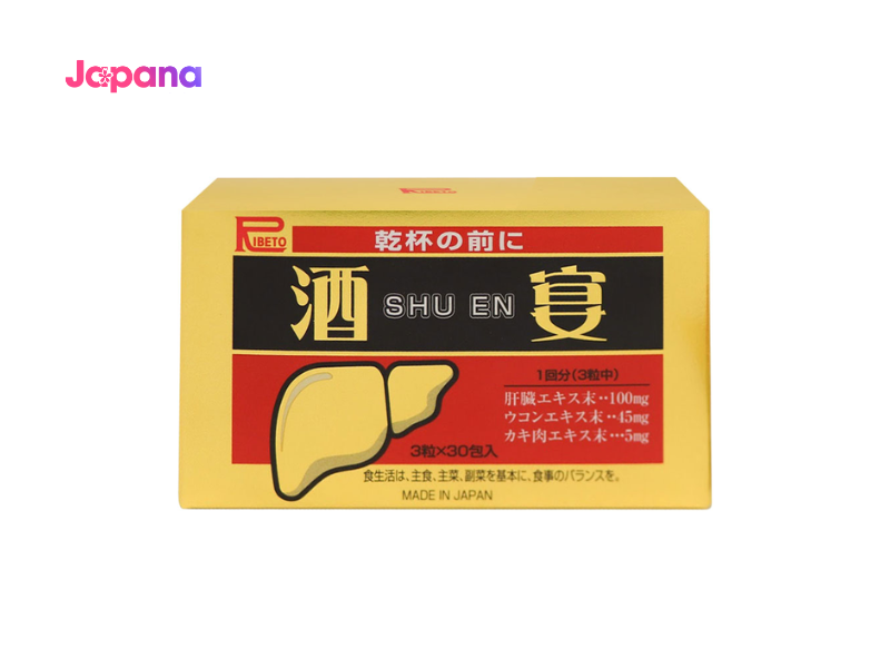 Viên uống giải rượu Ribeto Shoji Shuen Nhật Bản (Hộp 30 gói x 3 viên)